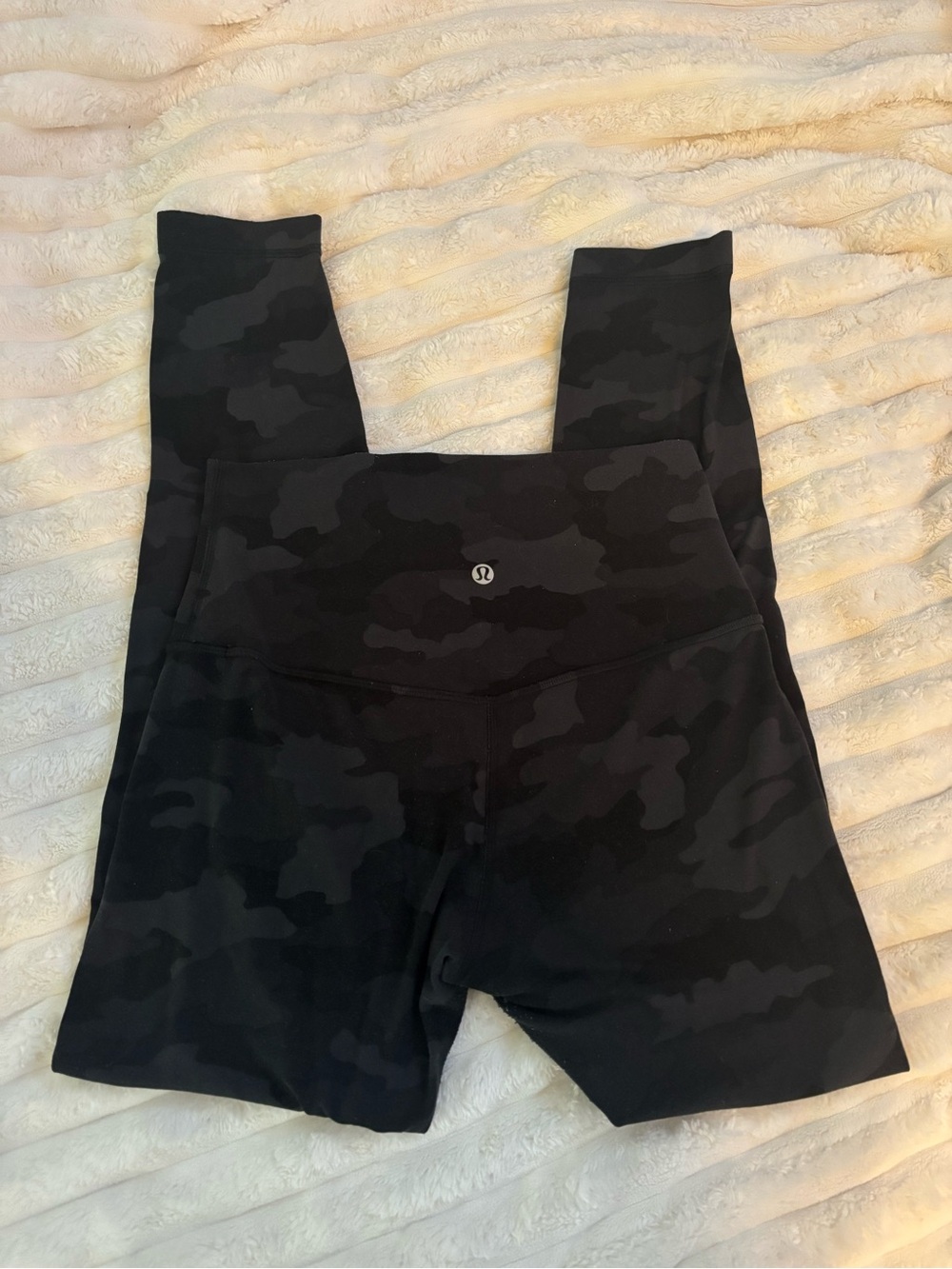 Lululemon Athletica Black Camo High-Waist Leggings